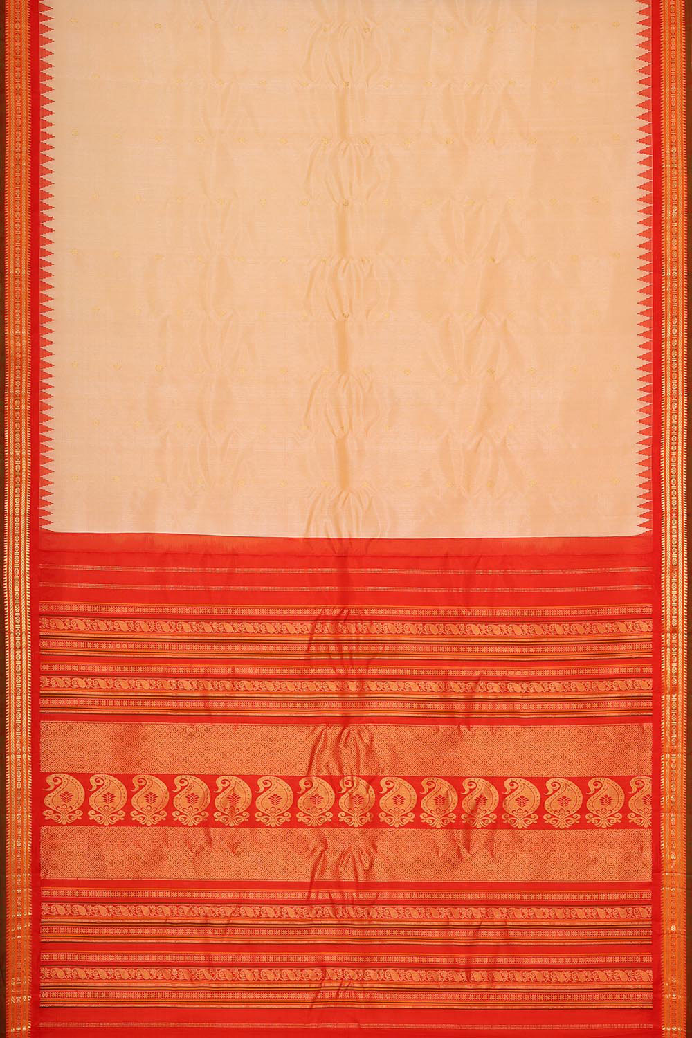 Gadwal Tussar Light Peach Saree