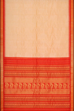 Image of Gadwal Tussar Light Peach Saree