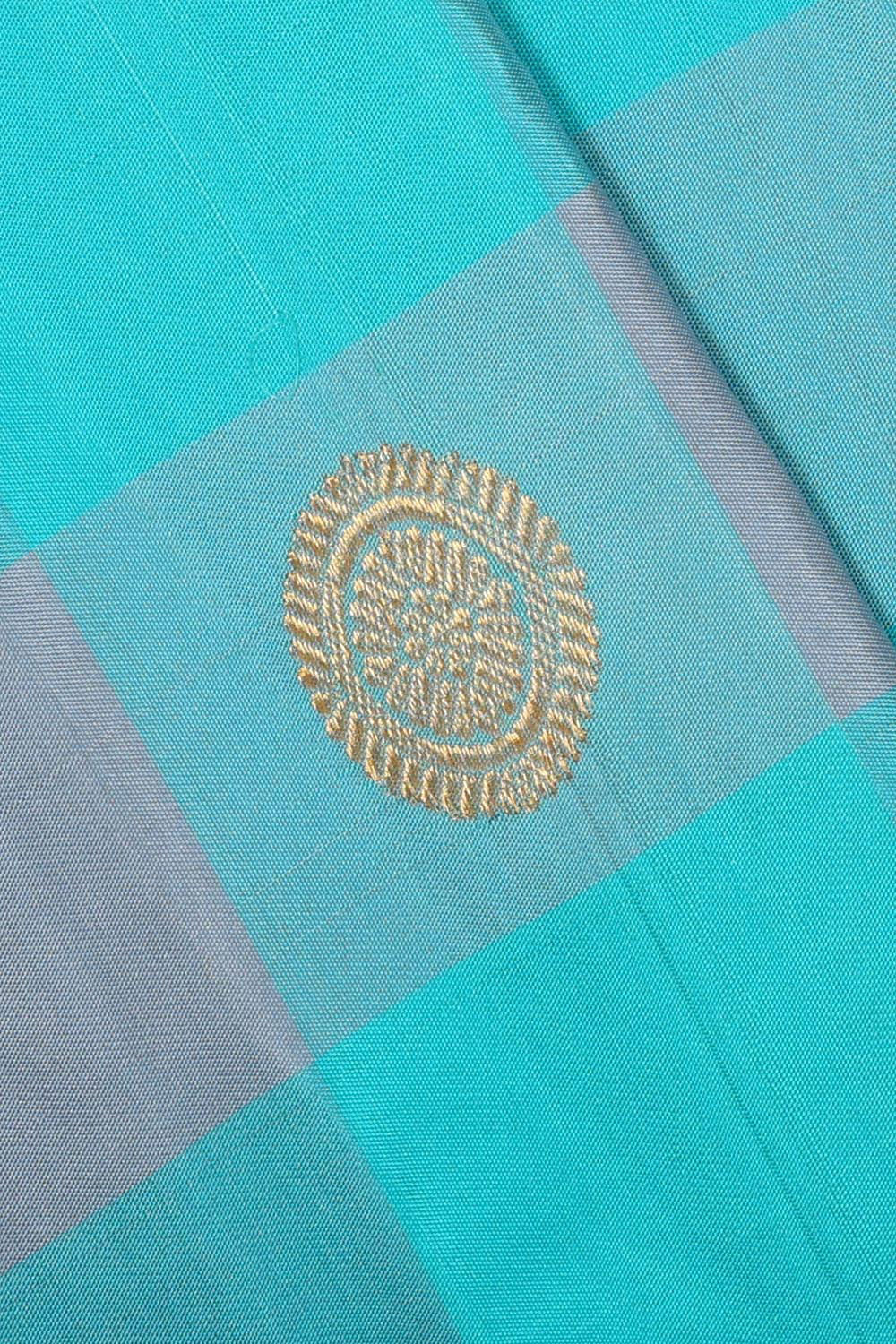 Gadwal Silk Sky Blue Saree