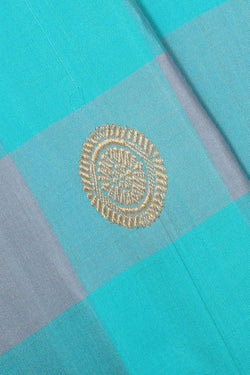 Image of Gadwal Silk Sky Blue Saree