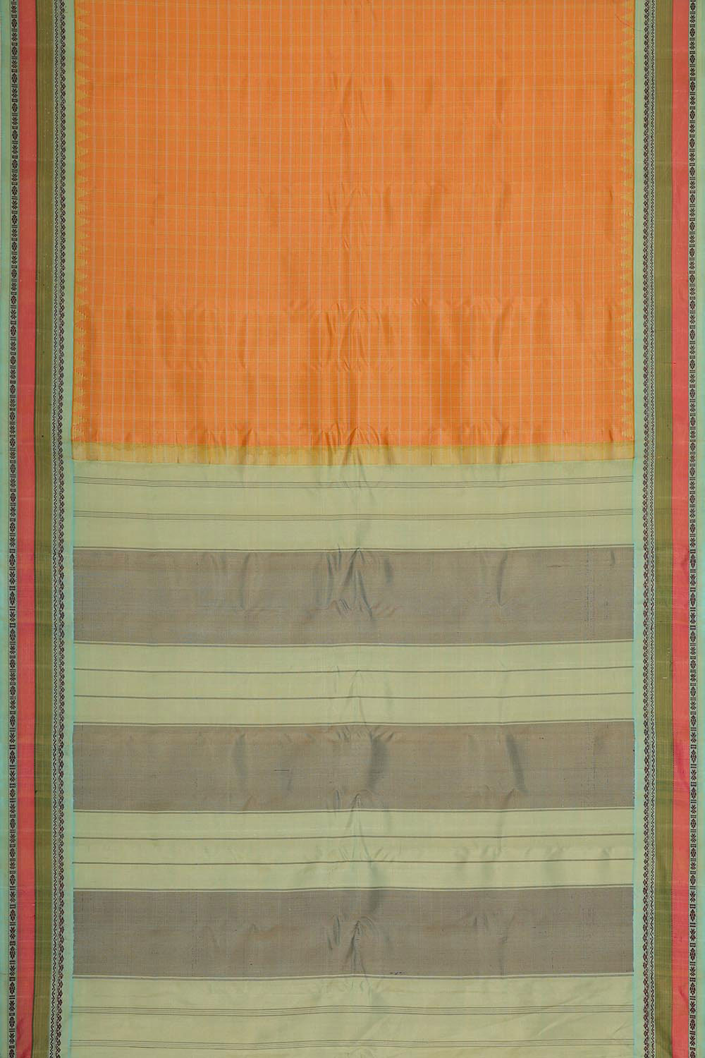 Gadwal Silk Dull Orange Saree