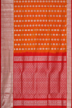 Collection of Venkatagiri Silk Orange Saree in a gallery layout