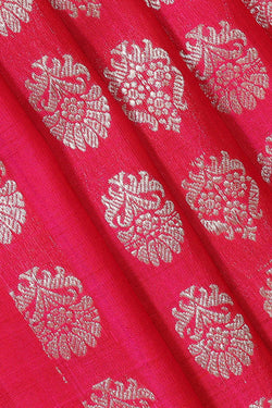 Image of Venkatagiri Silk Pinkish Red Saree