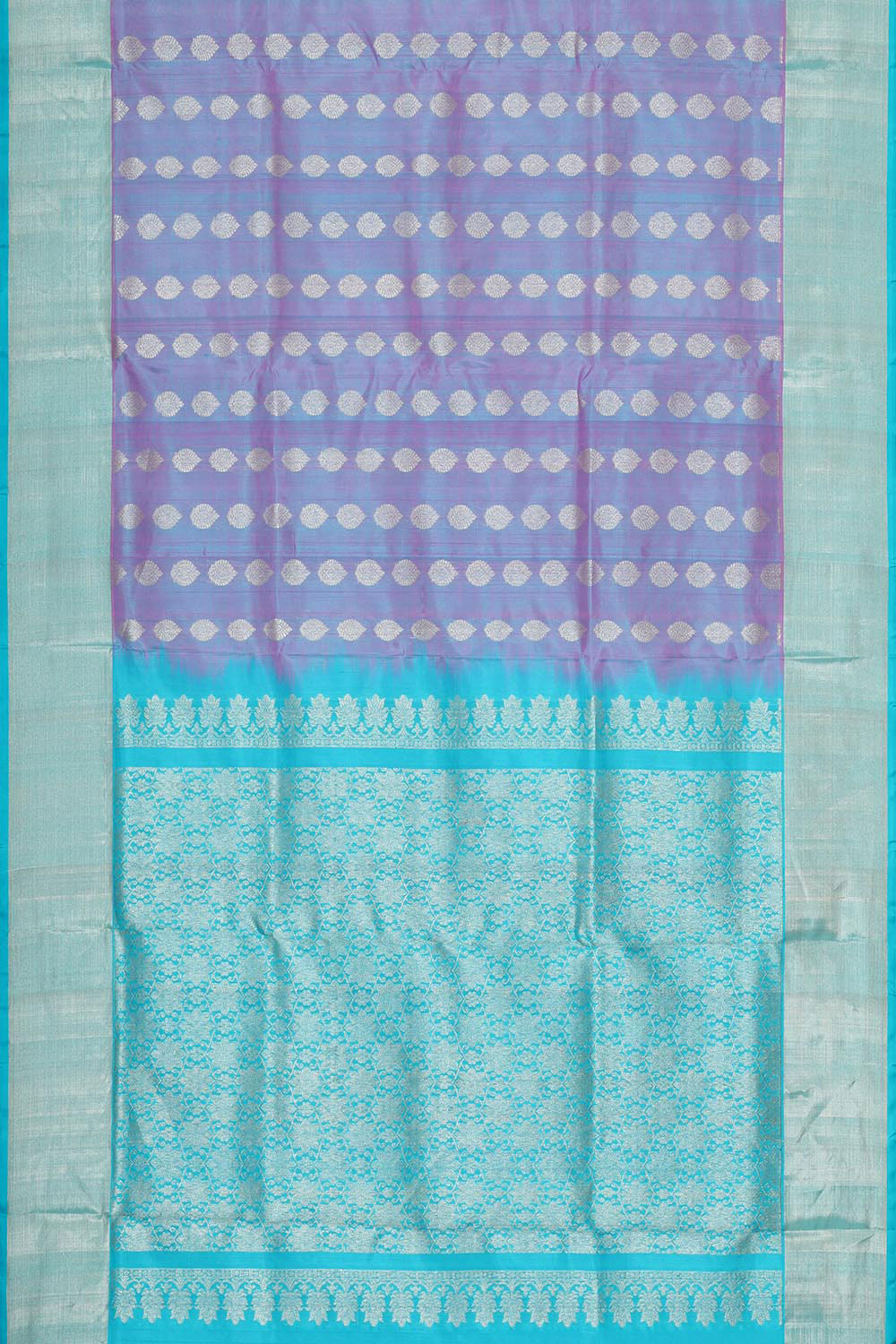 Collection of Venkatagiri Silk Light Bluish Purple Saree in a gallery layout