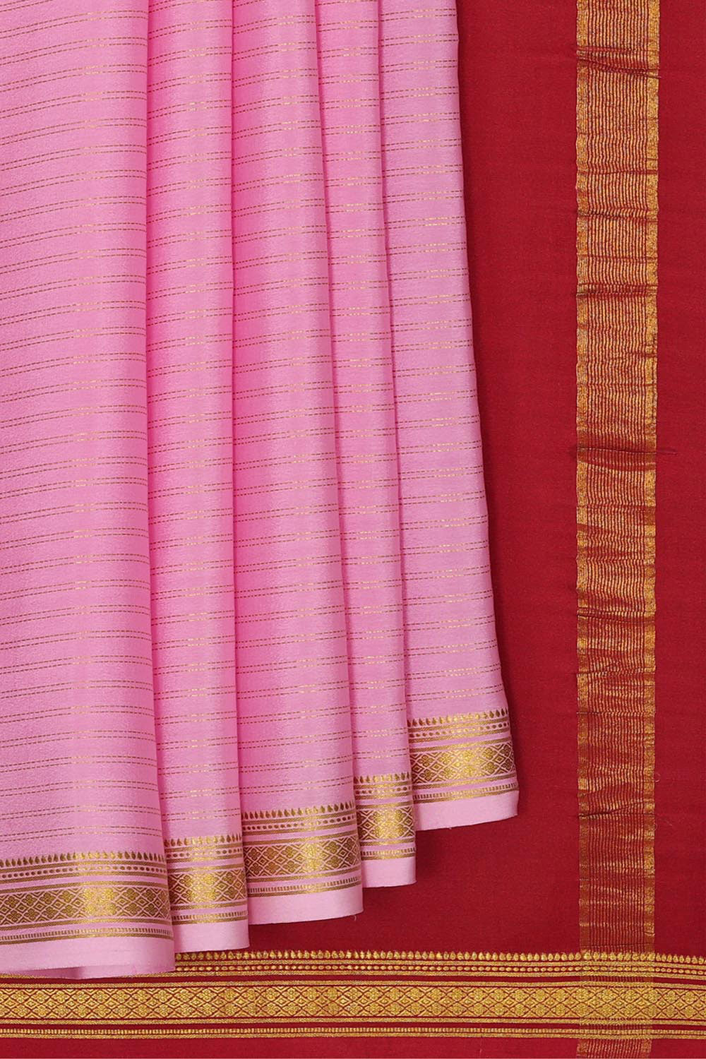 Collection of Binny Crepe Light Pink Saree in a gallery layout