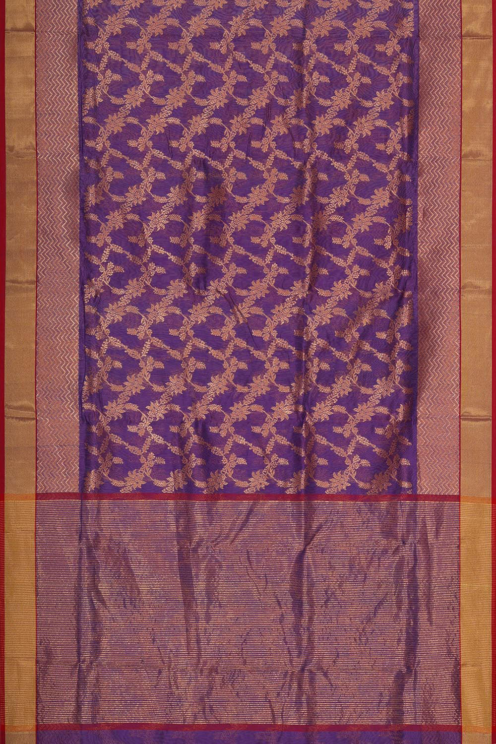 Collection of Chanderi Silk Violet Saree in a gallery layout