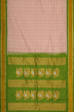 Image of Gadwal Silk Light Onion Pink Saree