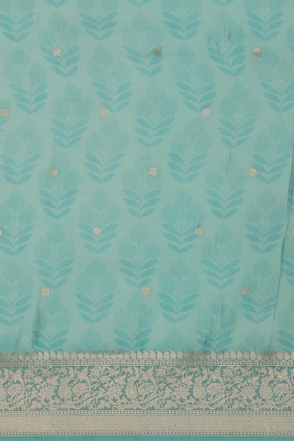 Collection of Banarasi Organza Dull Pista Green Tissue Saree in a gallery layout