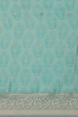 Collection of Banarasi Organza Dull Pista Green Tissue Saree in a gallery layout