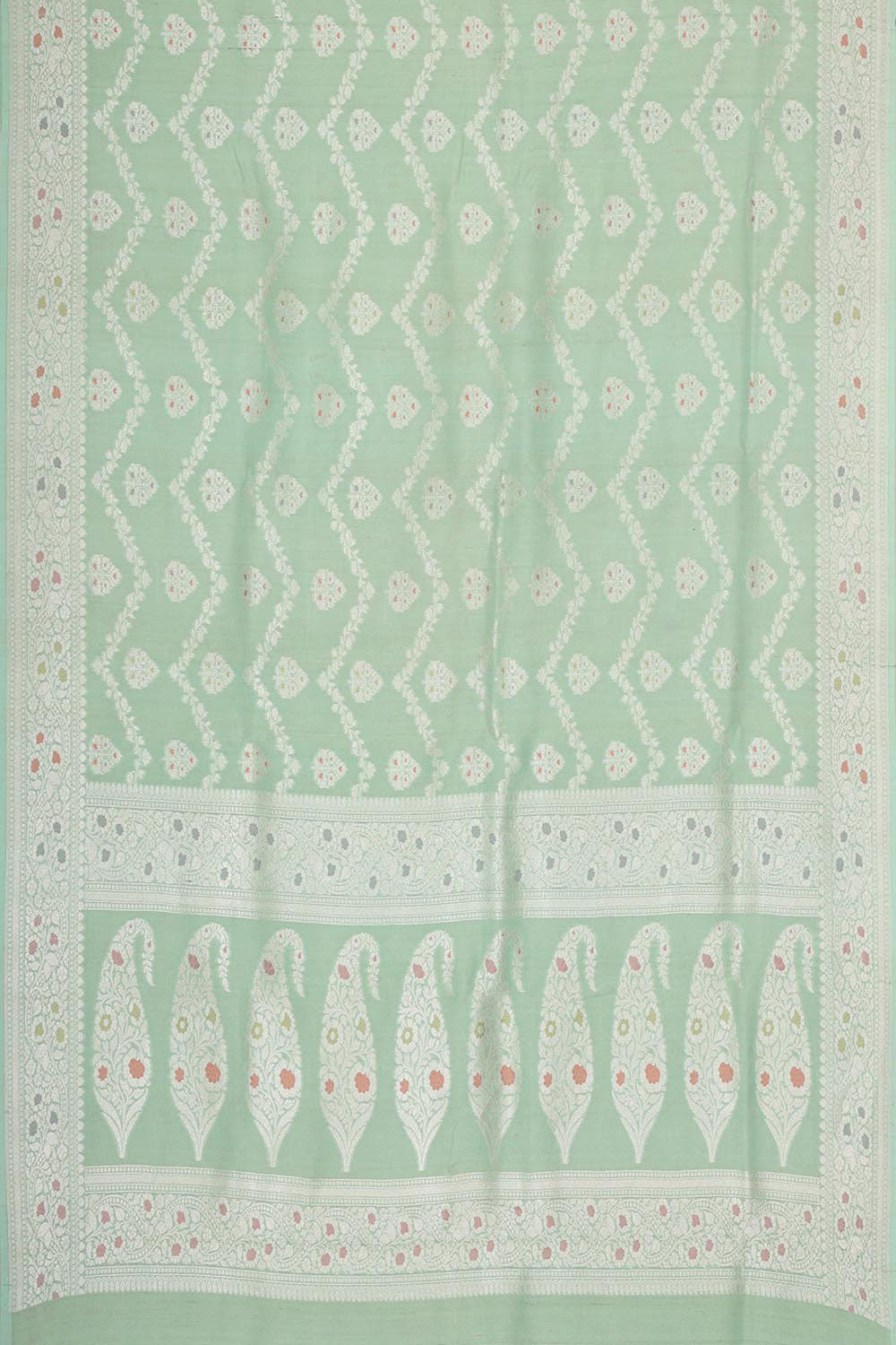 Image of Banarasi Georgette Light Pista Green Saree