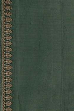 Collection of Banarasi Georgette Parrot Green Saree in a gallery layout