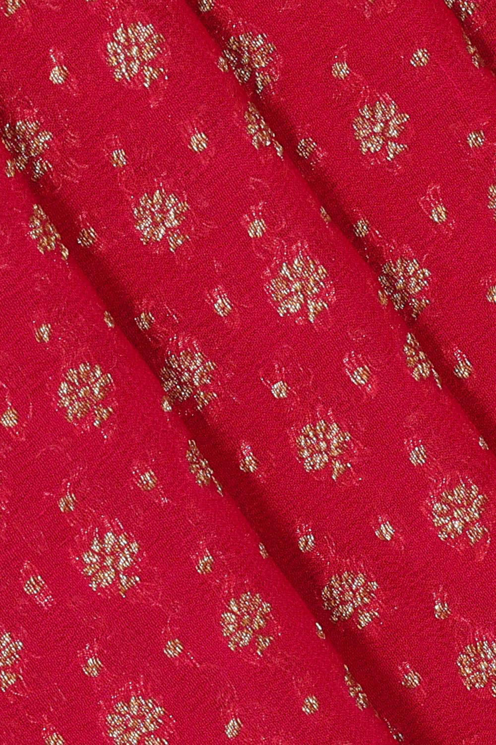 Collection of Banarasi Georgette Rani Pink Saree in a gallery layout