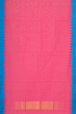 Collection of Uppada Handwoven Rose Pink Jamdani Saree in a gallery layout