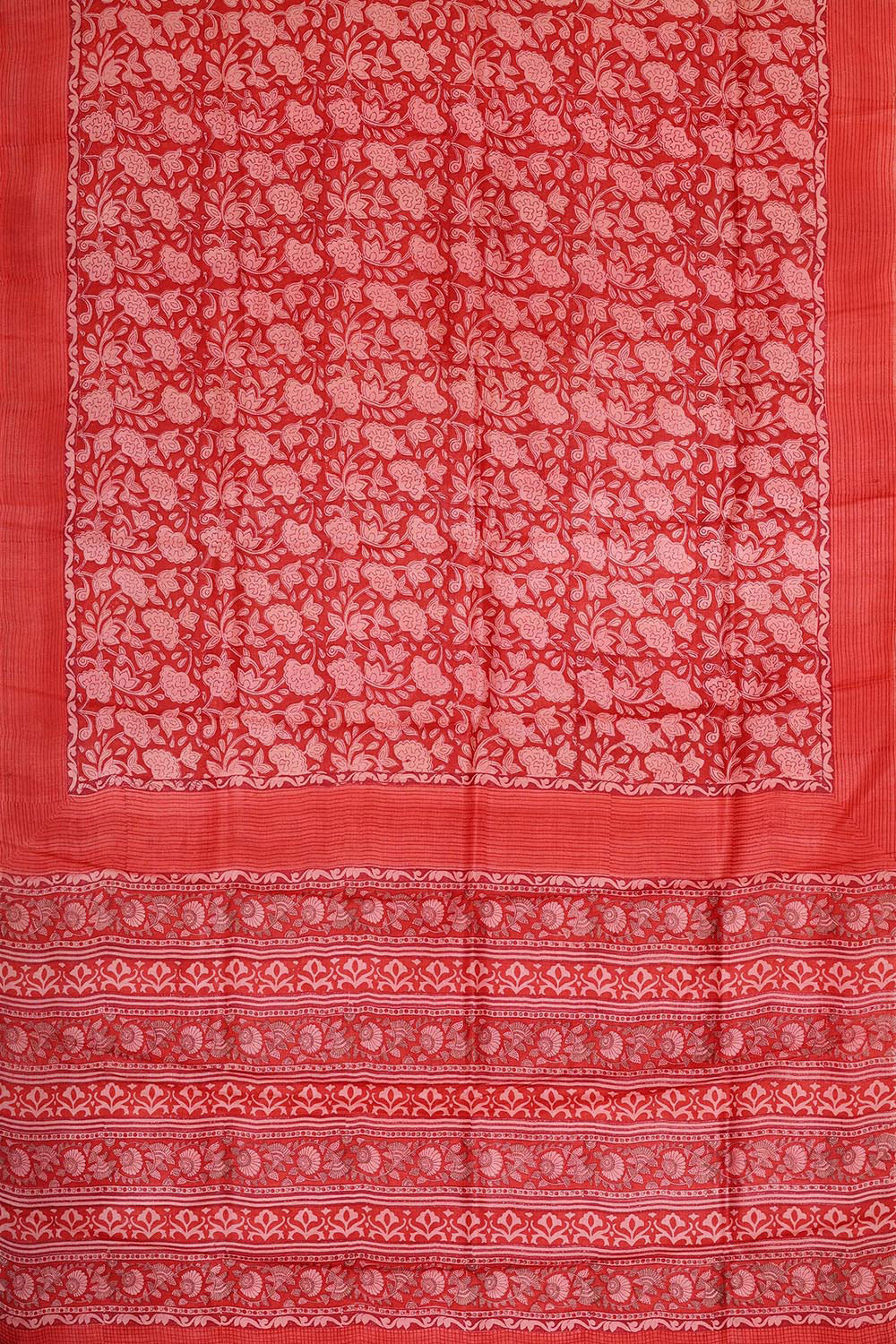 Collection of Tussar Silk Red Saree in a gallery layout