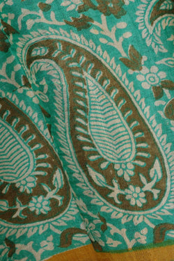 Collection of Tussar Silk Deep Sea Green Saree in a gallery layout