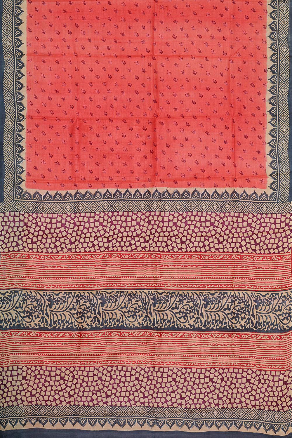 Collection of Tussar Silk Light Red Saree in a gallery layout