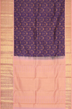 Collection of Kanchipattu Purple Brocade Saree in a gallery layout