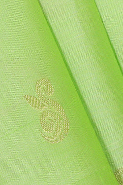 Collection of Kanchipattu Fresh Green Brocade Saree in a gallery layout