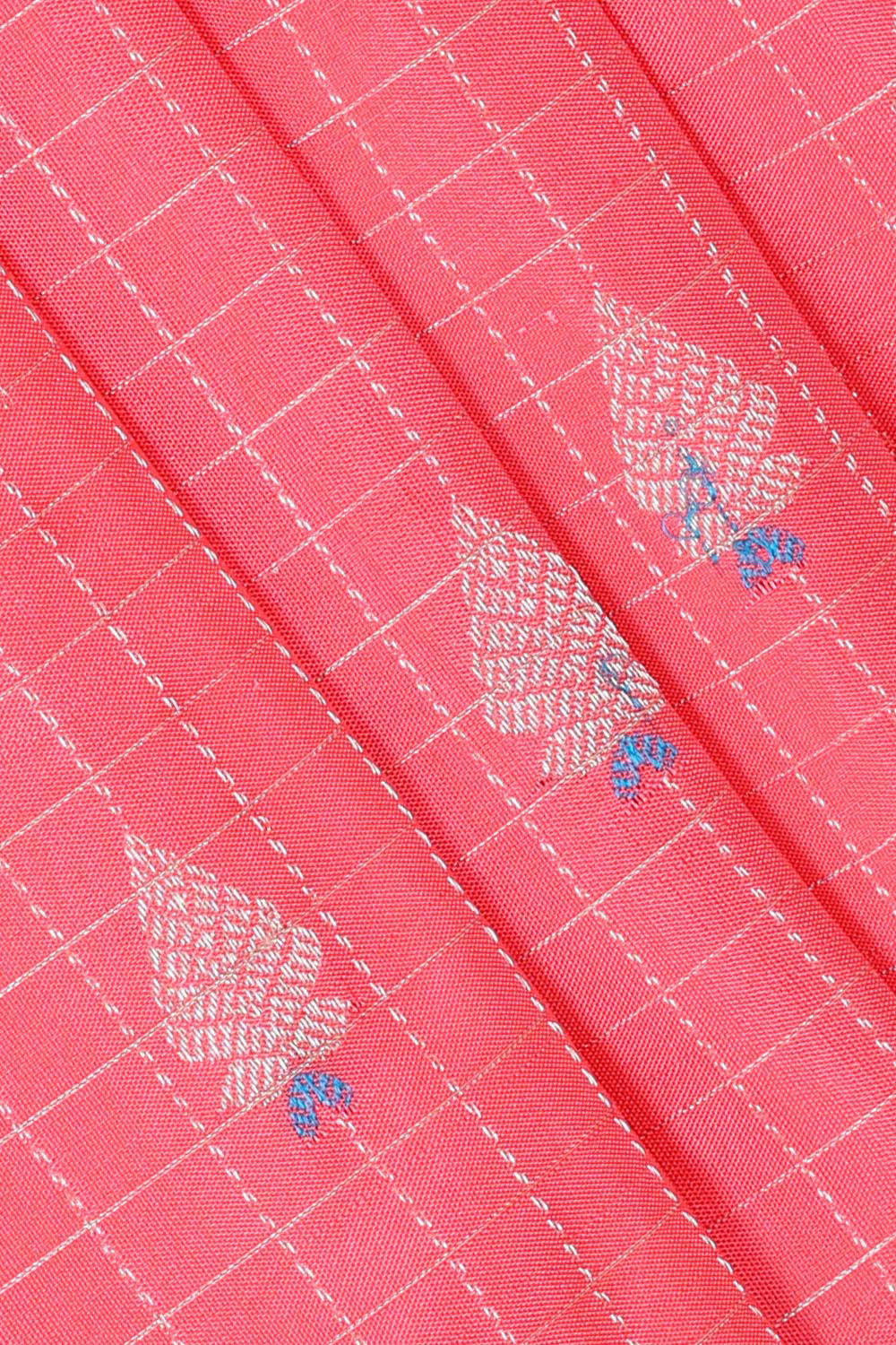 Collection of Kanchipattu Peach Pink Brocade Saree in a gallery layout