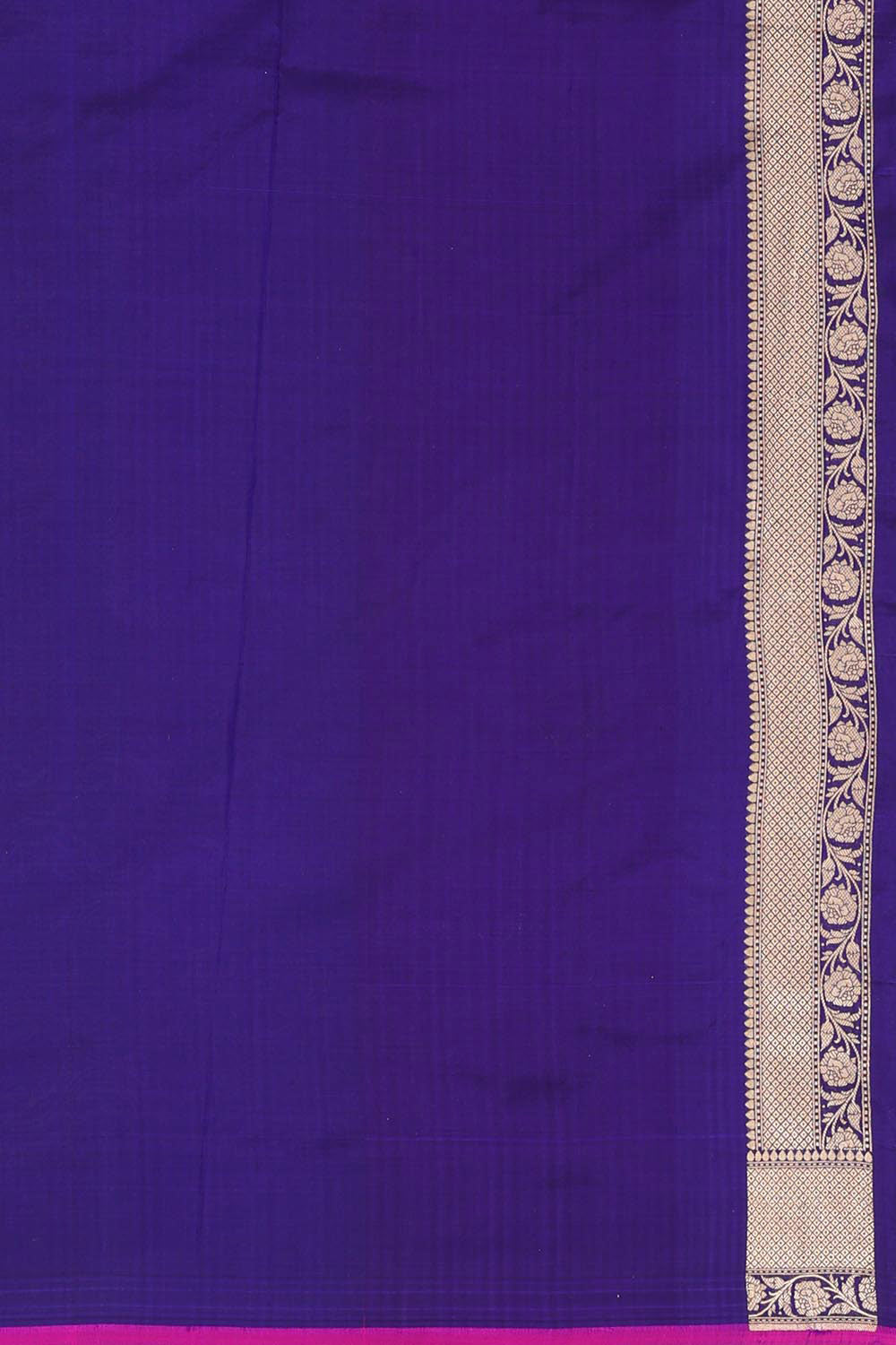 Collection of Banarasi Silk Purple Blue Saree in a gallery layout