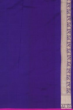 Collection of Banarasi Silk Purple Blue Saree in a gallery layout