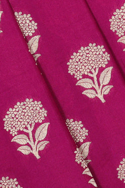 Collection of Banarasi Silk Dark Magenta Saree in a gallery layout