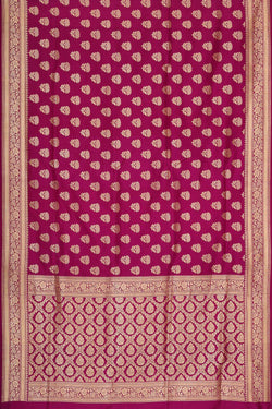 Collection of Banarasi Silk Dark Magenta Saree in a gallery layout