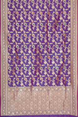 Image of Banarasi Silk Purple Magenta Saree