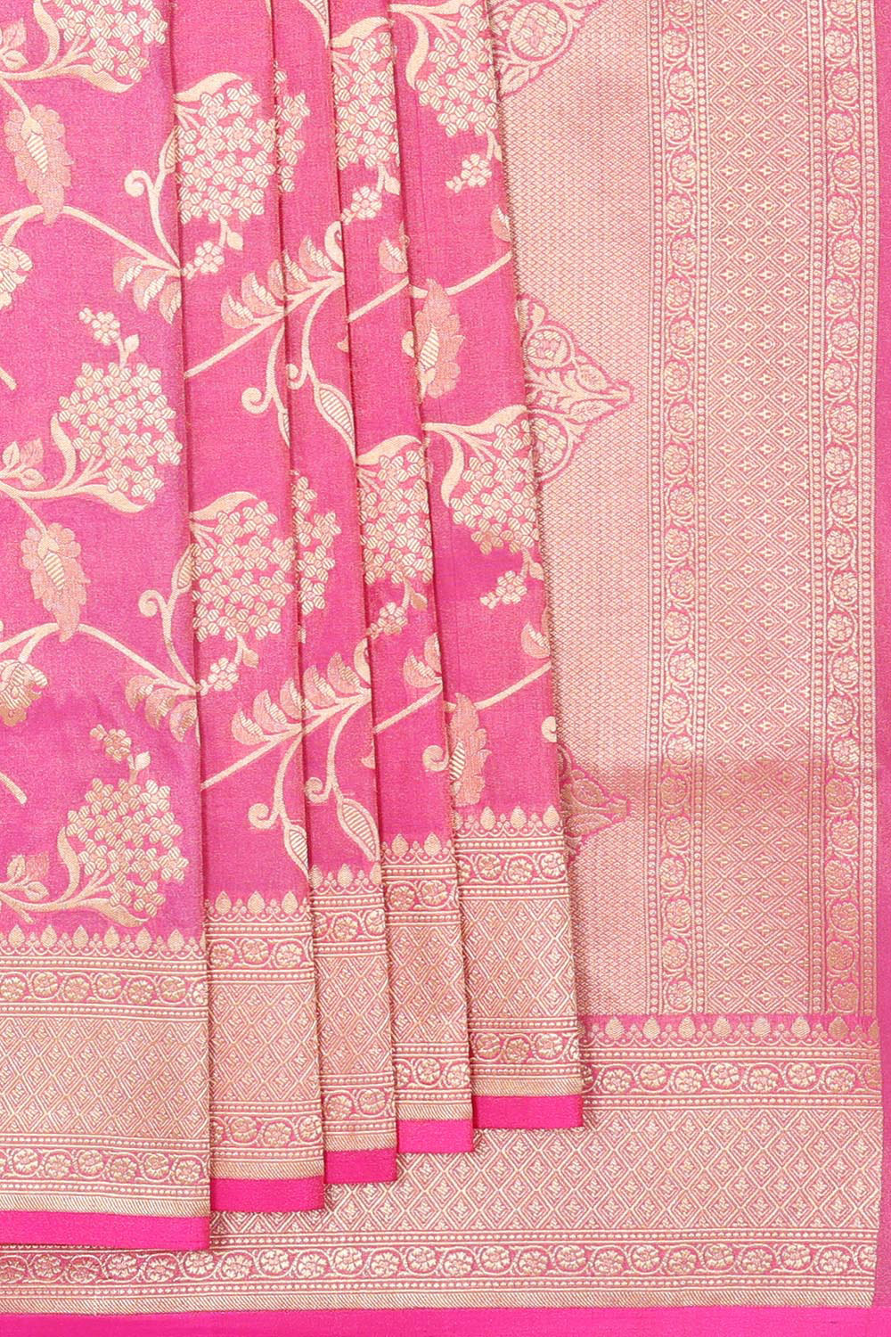 Collection of Banarasi Silk Rose Pink Saree in a gallery layout