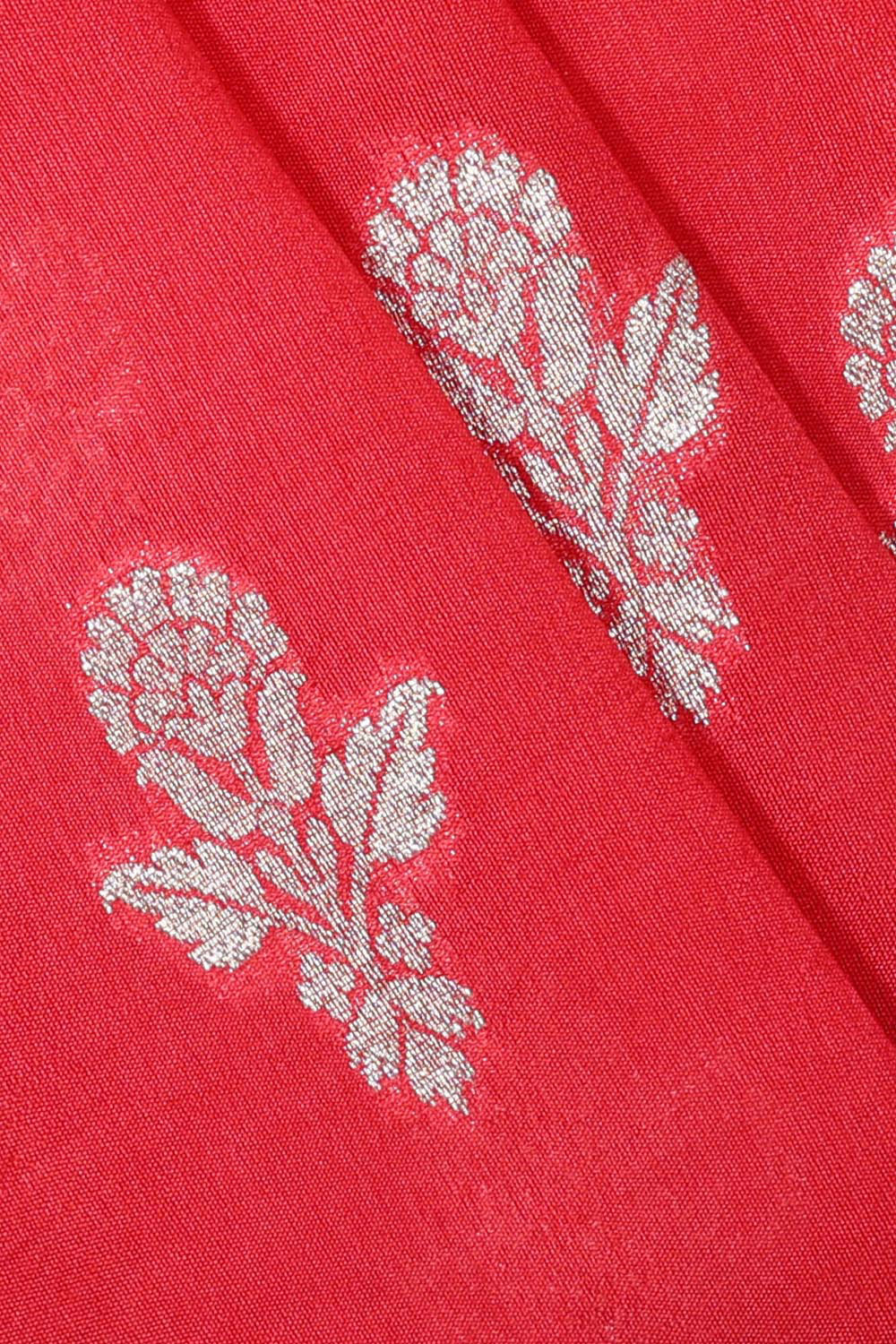 Collection of Banarasi Chiniya Silk Red Saree in a gallery layout