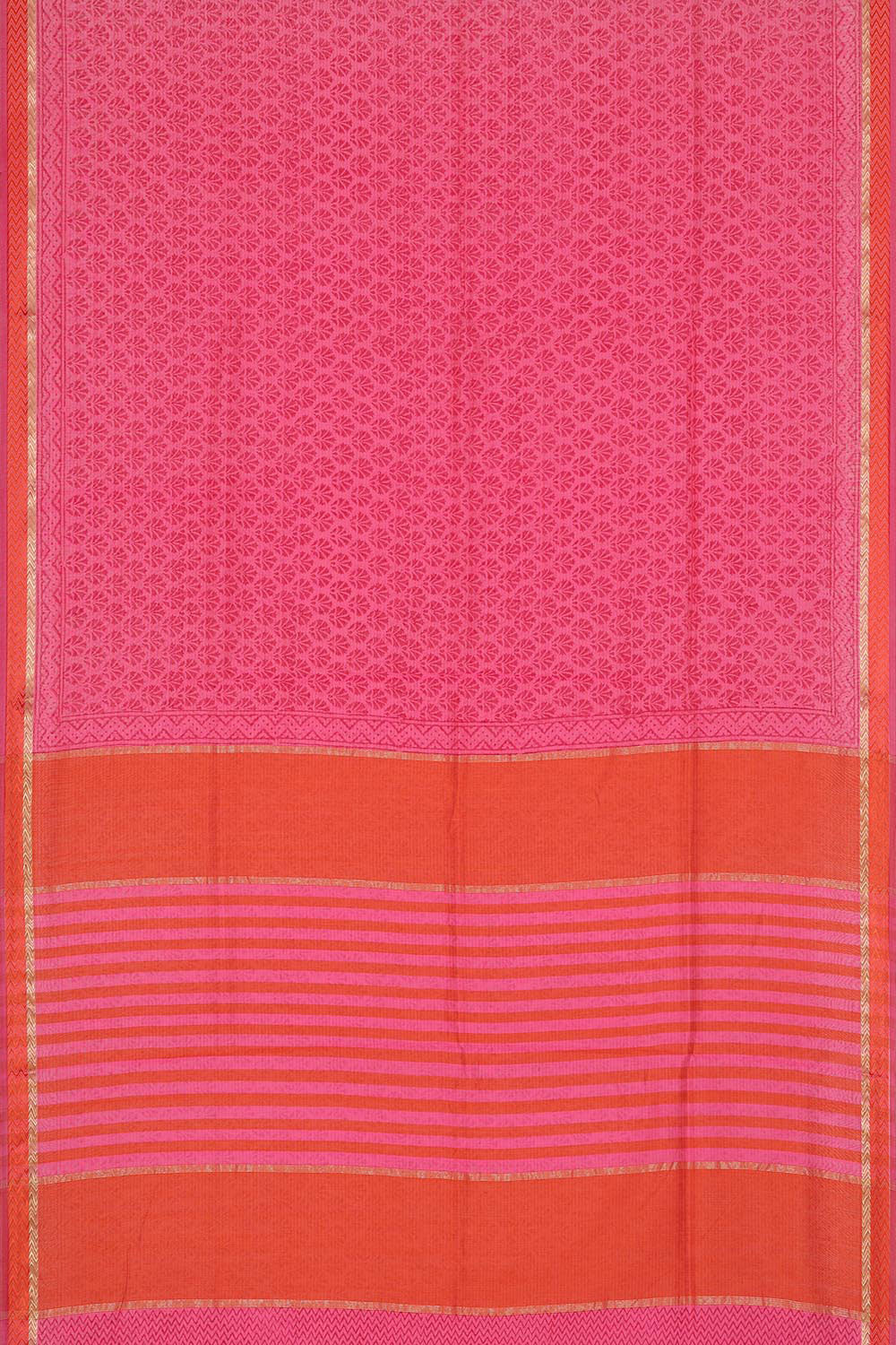 Collection of Maheshwari Cotton Block Printed Pink Saree in a gallery layout