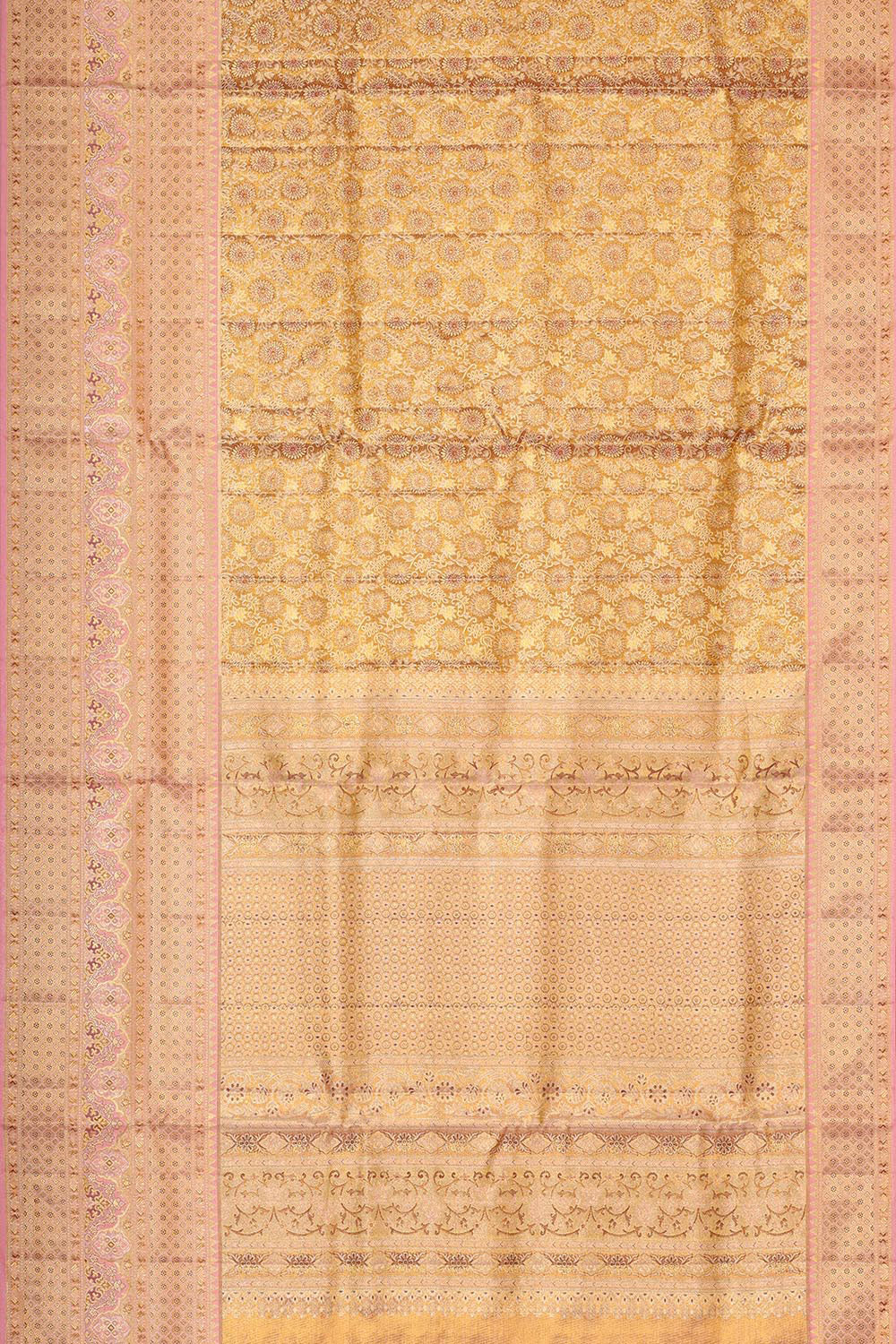 Collection of Kanchipattu Brown Brocade Saree in a gallery layout