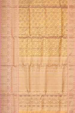 Collection of Kanchipattu Brown Brocade Saree in a gallery layout