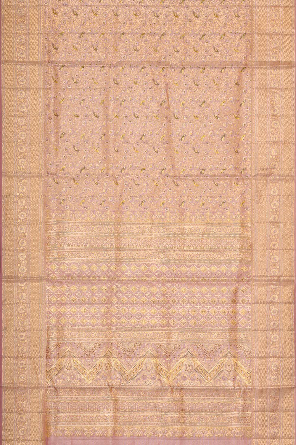 Collection of Kanchipattu Mauve Brocade Saree in a gallery layout