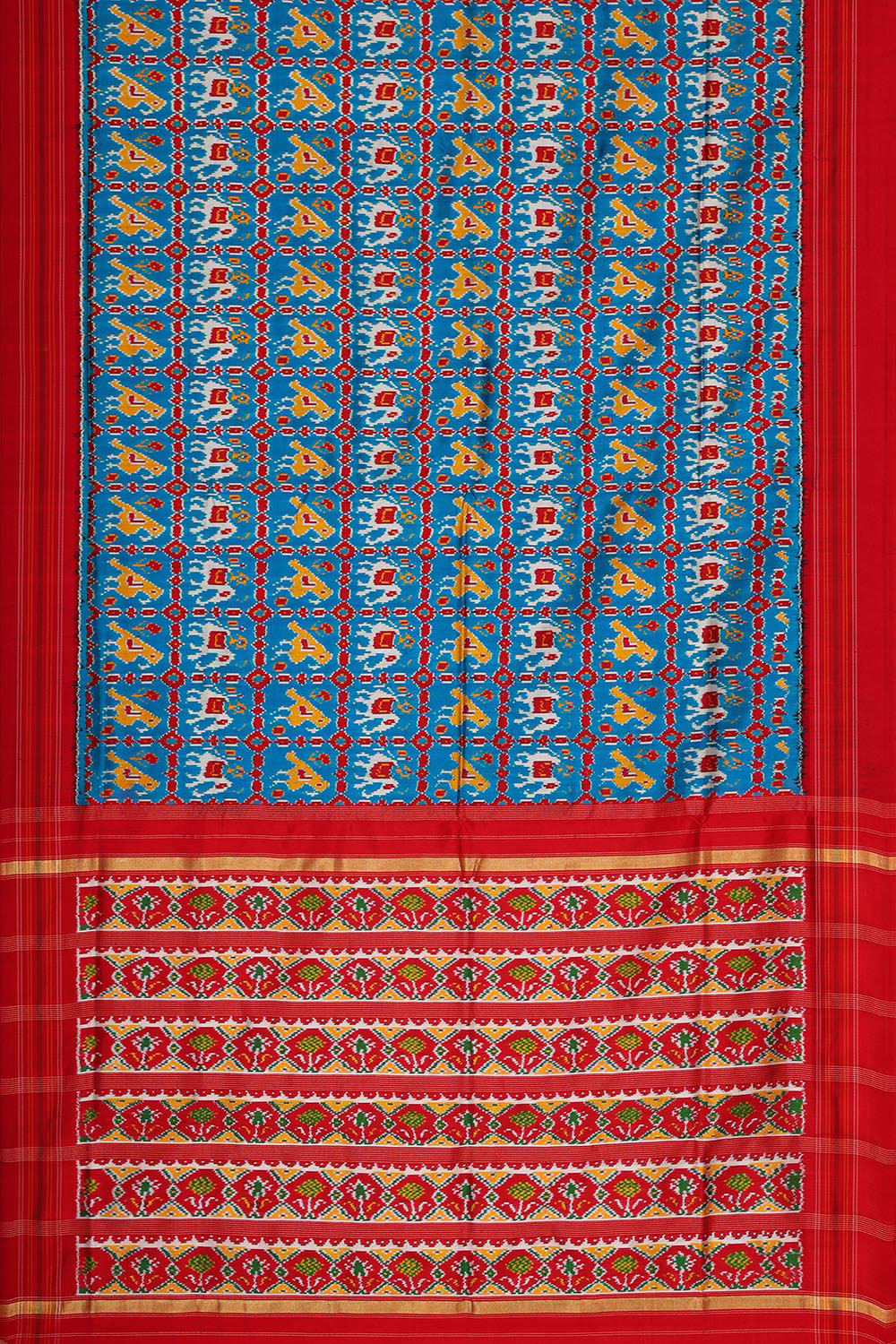 Collection of Twill Patola Blue Saree in a gallery layout