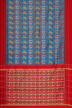 Collection of Twill Patola Blue Saree in a gallery layout