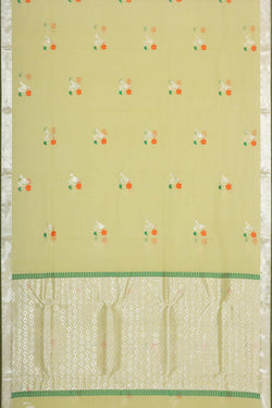 Collection of Zari Kota Light Pista Green Saree in a gallery layout