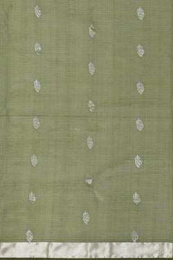 Collection of Zari Kota Light Pista Green Saree in a gallery layout