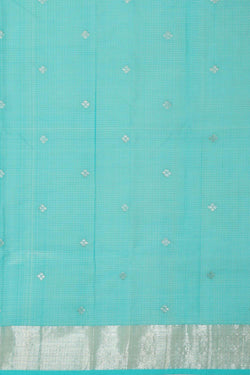 Collection of Zari Kota Light Sea Green Saree in a gallery layout