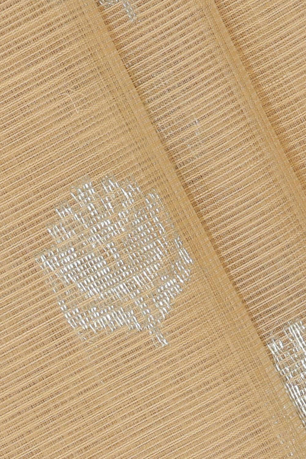 Image of Zari Kota Light Creamy Peach Saree