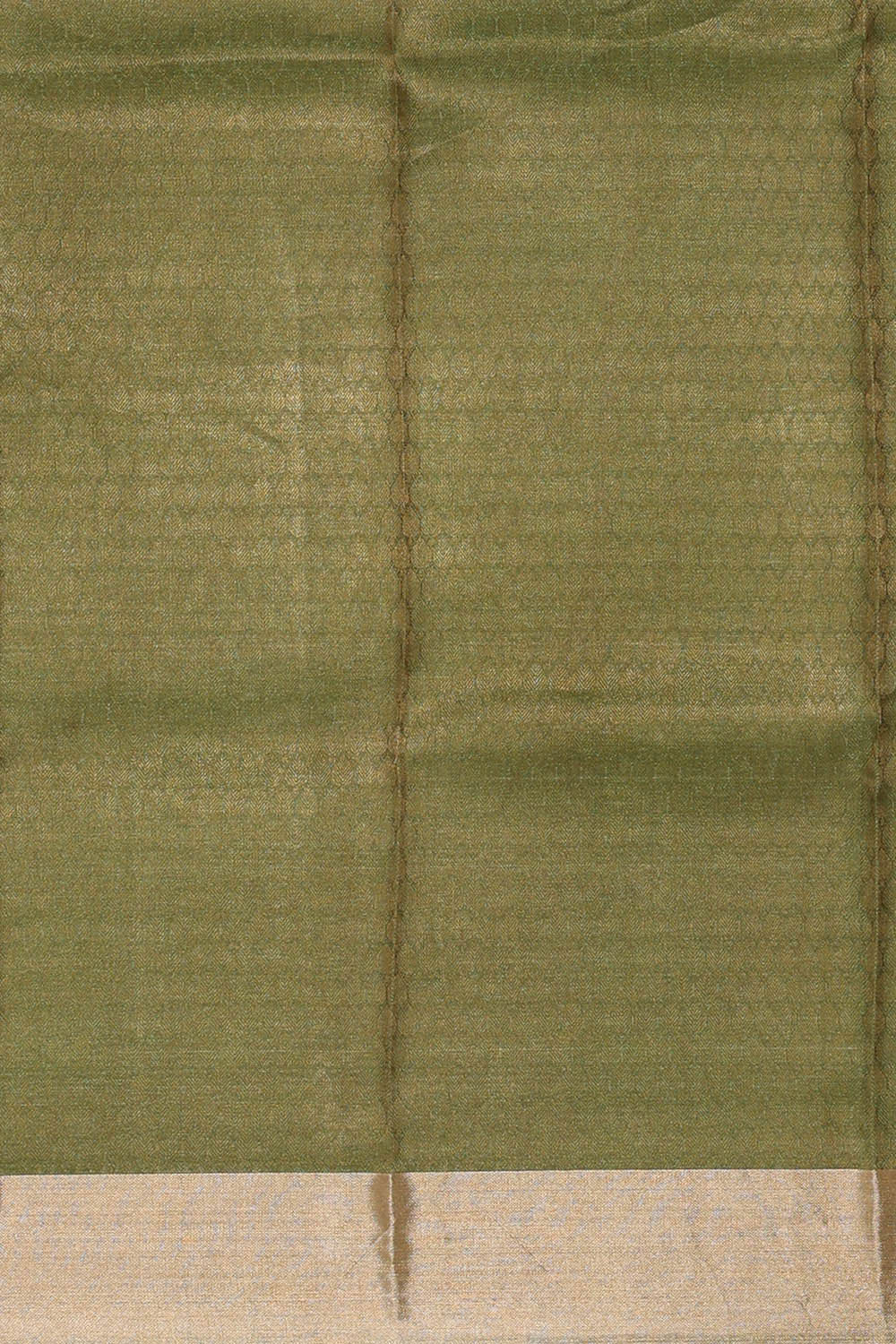 Olive Green Tissue Silk Saree