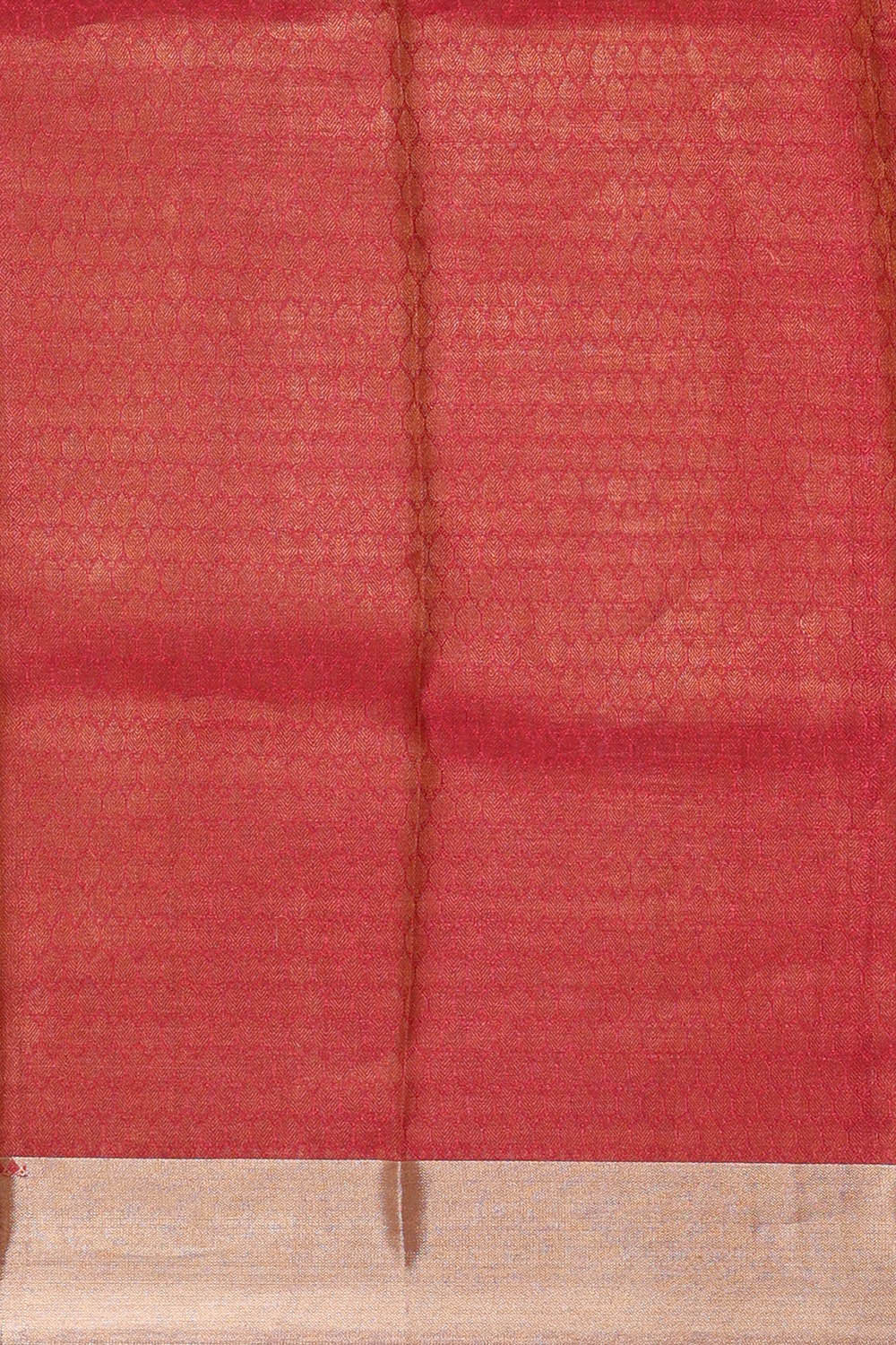 Reddish Pink Tissue Silk Saree