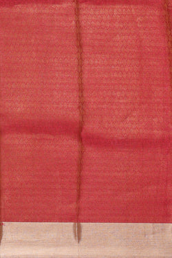 Image of Reddish Pink Tissue Silk Saree