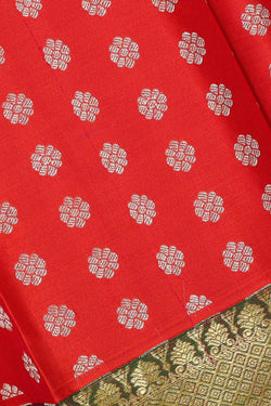 Collection of Kanchipattu Red Brocade Saree in a gallery layout