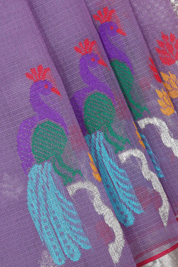 Collection of Zari Kota Lavender Saree in a gallery layout