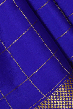 Collection of Mysore Binny Crepe Silk Royal Blue Saree in a gallery layout