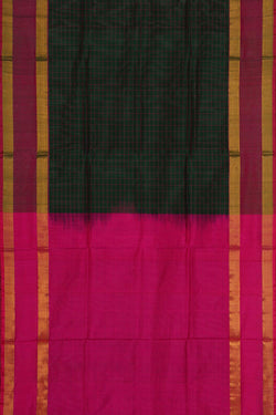 Image of Uppada Silk Bottle Green Saree