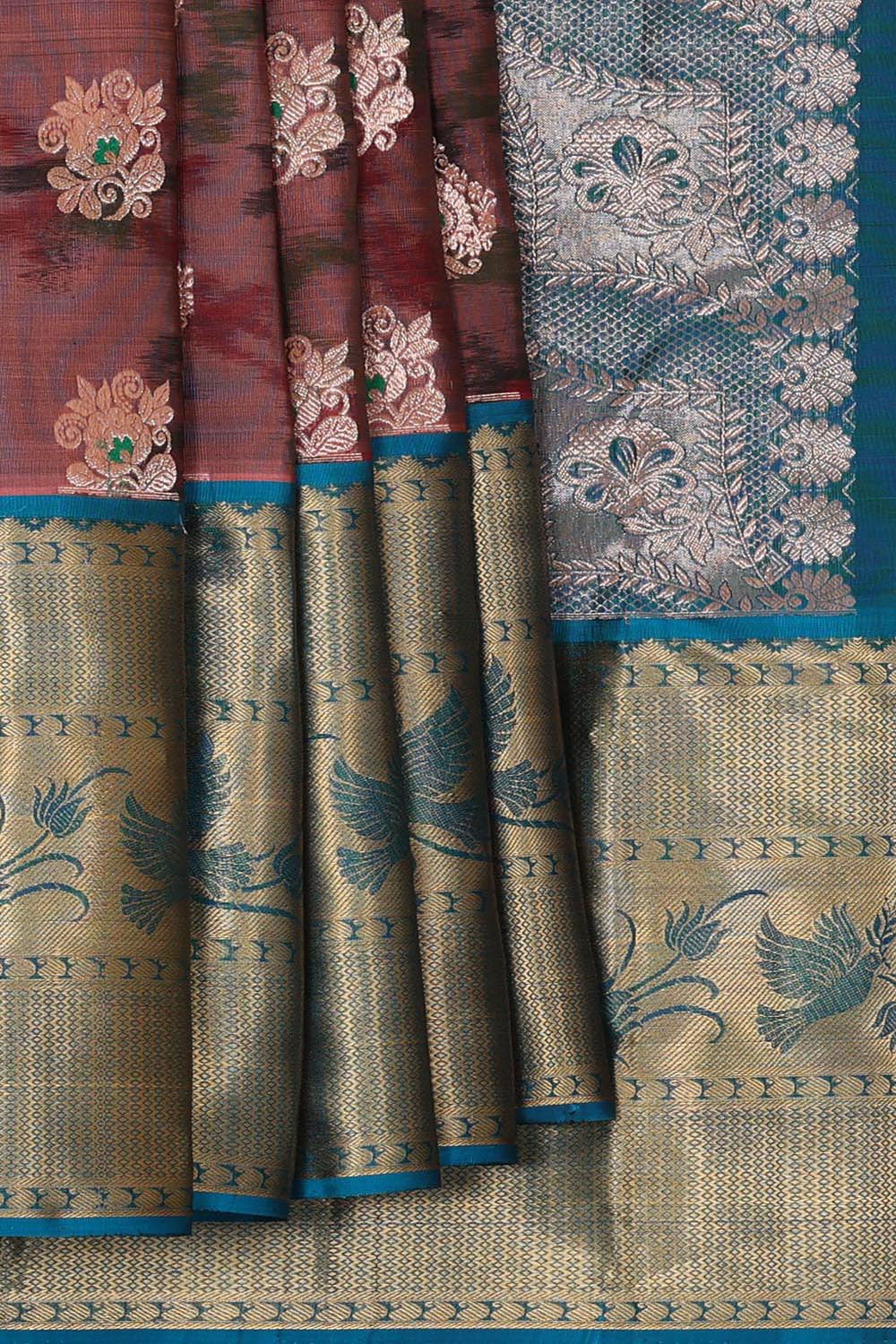 Collection of Dark Onion Pink Silk Patola Saree in a gallery layout