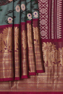 Collection of Grey Silk Patola Saree in a gallery layout