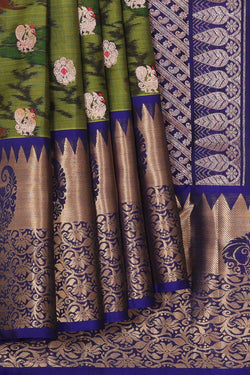 Collection of Green Silk Patola Saree in a gallery layout